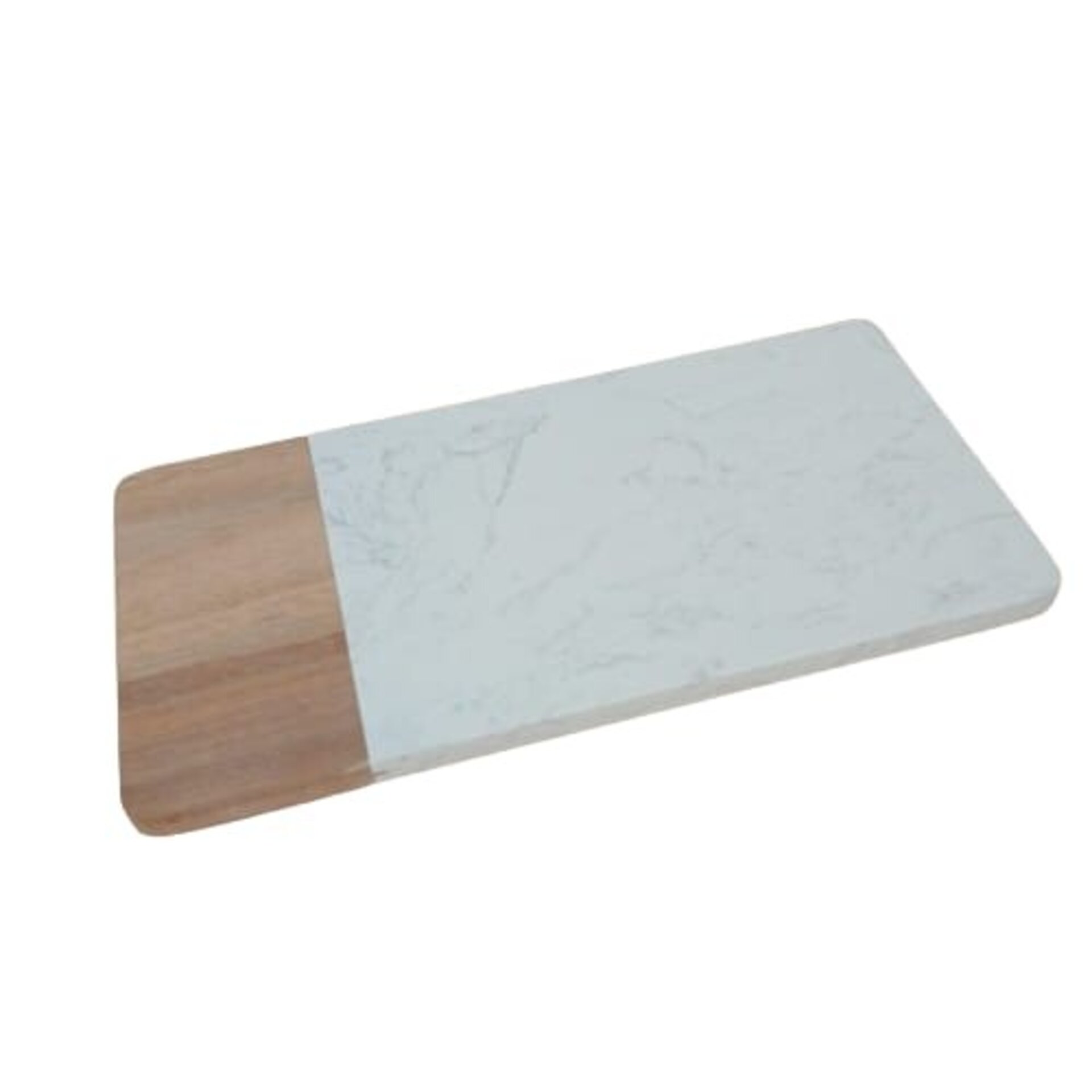 Tabla de mármol blanco y madera - 3