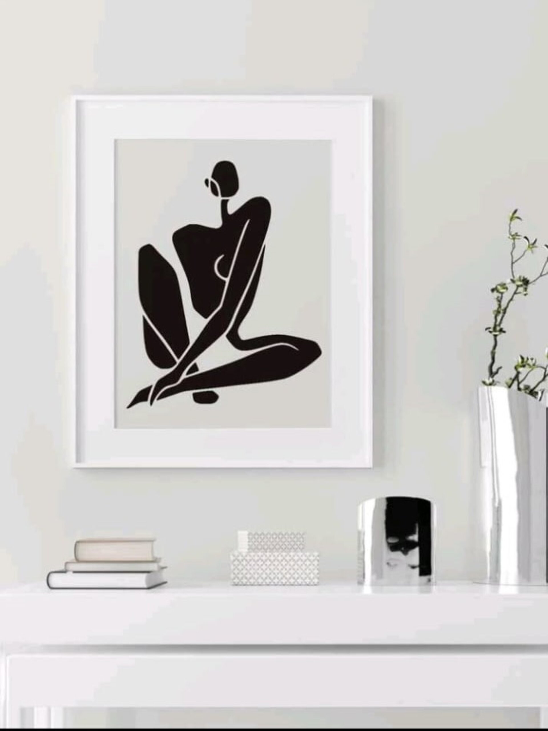Lámina de lienzo "Figura en negro" - 2
