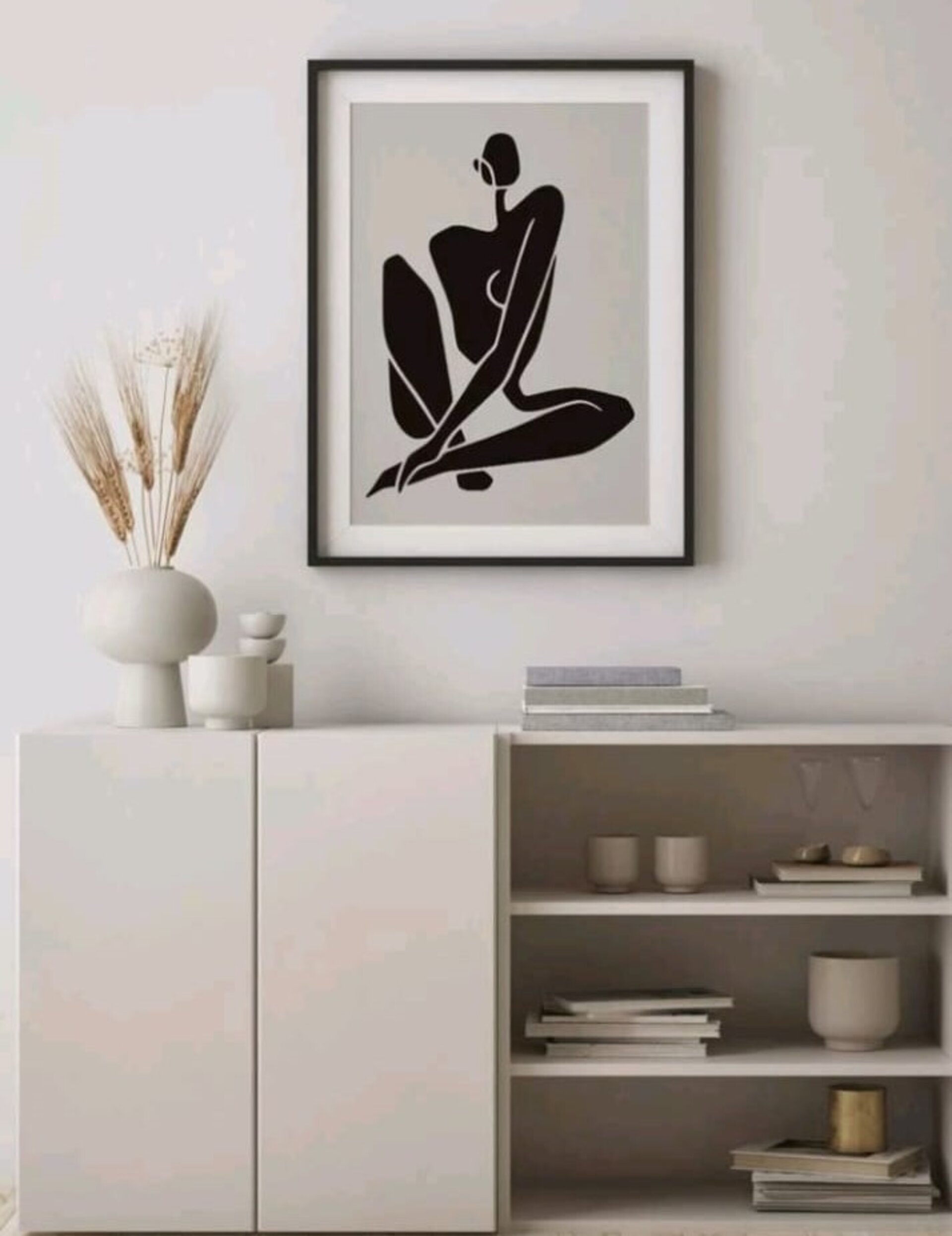 Lámina de lienzo "Figura en negro" - 4